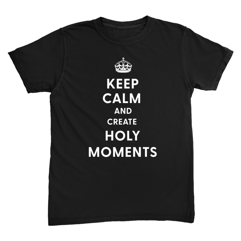 Product image for Keep Calm and Create Holy Moments T-shirt image number 0